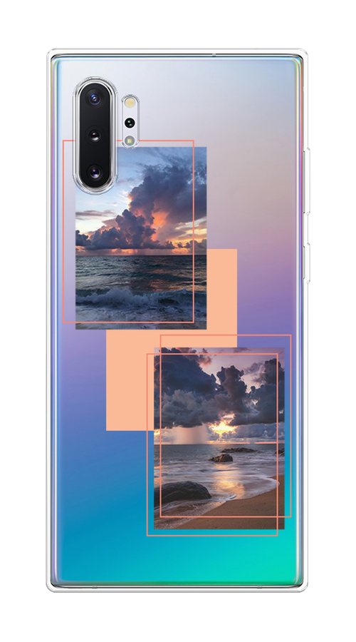 

Чехол на Samsung Galaxy Note 10 Plus "Sky collage", Розовый;прозрачный;синий, 28550-1