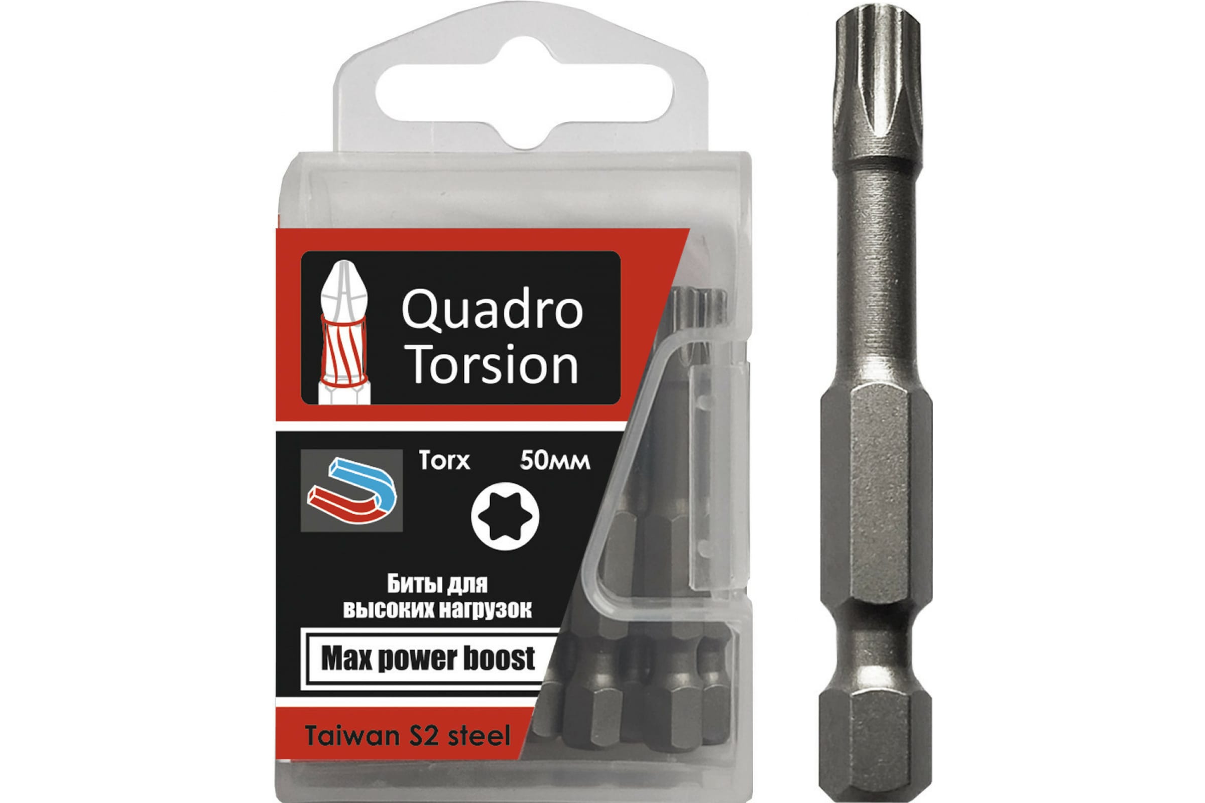 

Quadro Torsion бита 1/4 40-50мм Torx 10 шт./кор. 434050