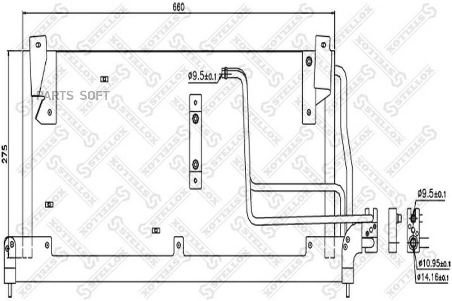

STELLOX Радиатор кондиционера STELLOX 1045487sx