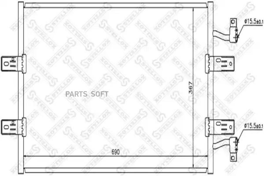 STELLOX Радиатор кондиционера STELLOX 1045667sx