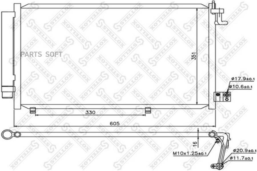 

STELLOX Радиатор кондиционера STELLOX 1045697sx