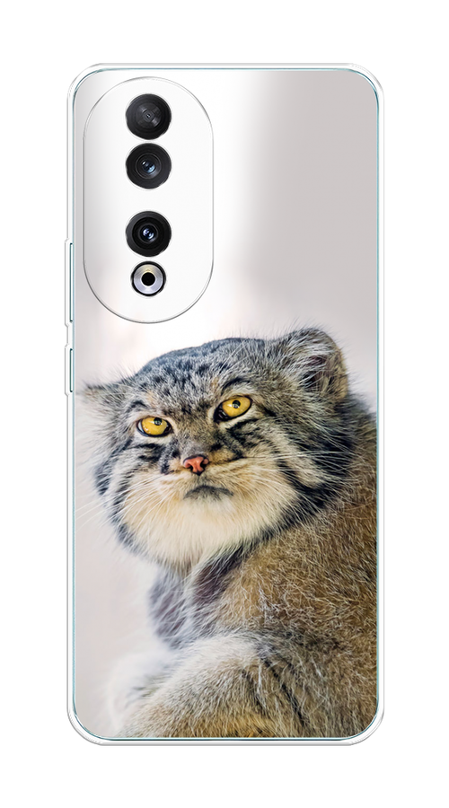 

Чехол Homey на Honor 90 "Кот манул 1", Серый;белый;желтый, 6121450-1