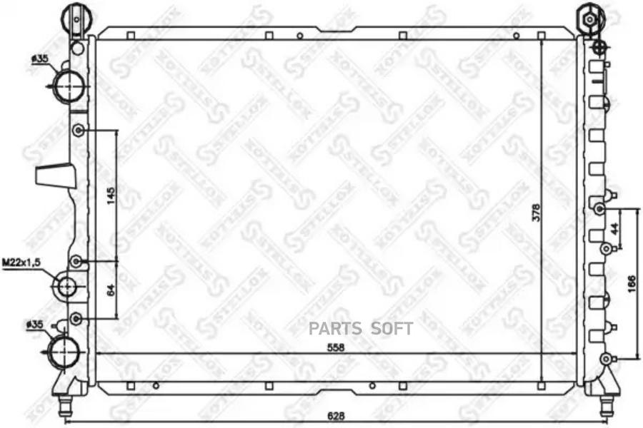 

STELLOX Радиатор охлаждения STELLOX 1025483sx