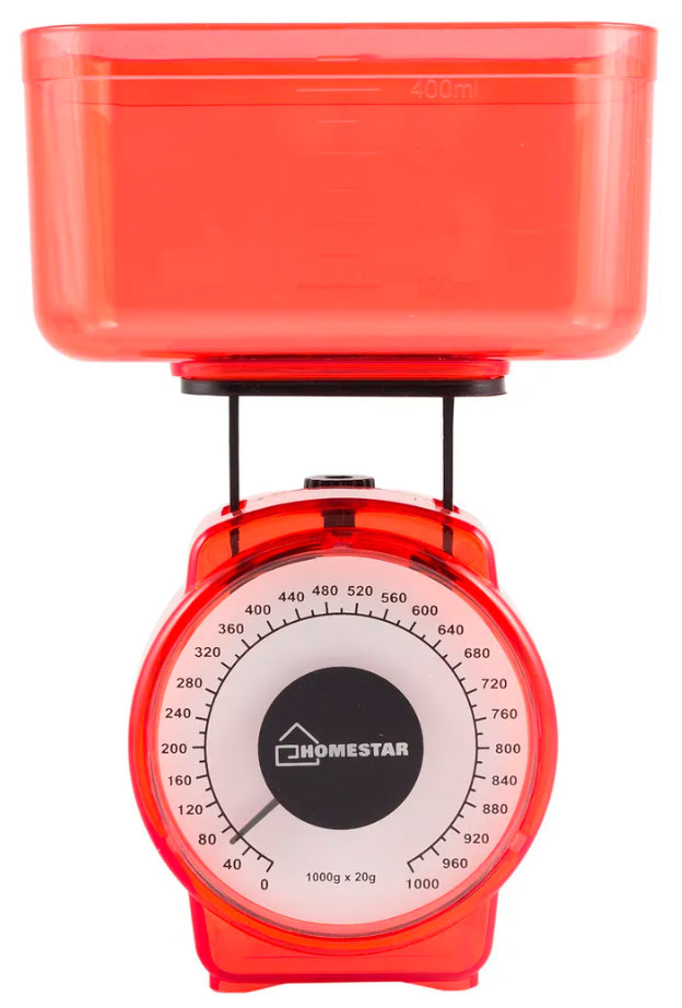 Весы кухонные HomeStar HS-3004М красный кухонные механические весы homestar
