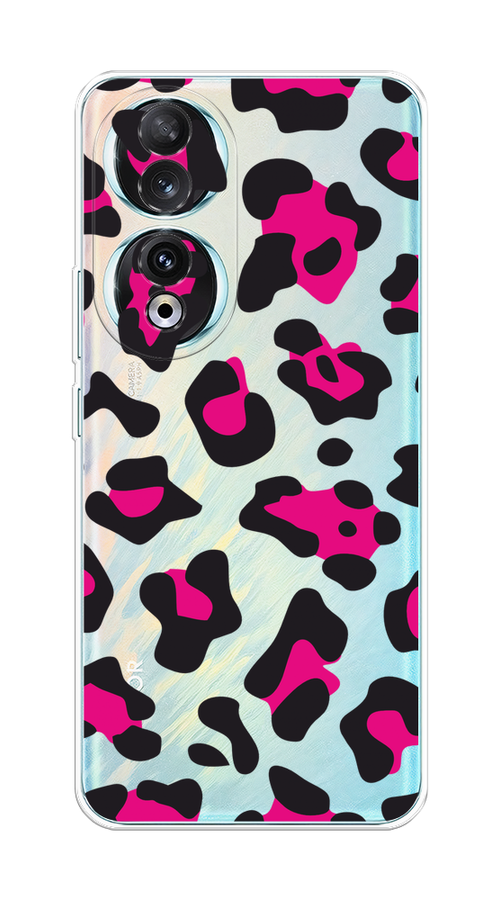 

Чехол Homey на Honor 90 "Pink cow spots", Черный;розовый, 6121450-1