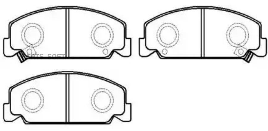 

Колодки Тормозные Дисковые Honda: Civic 88-, Accord 84-85 HSB HP8160