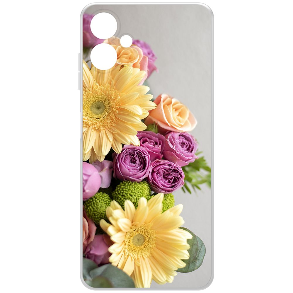 

Чехол-накладка Krutoff Clear Case Букет для Samsung Galaxy A06 (A065), Прозрачный