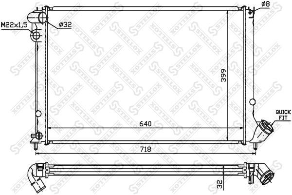 

STELLOX Радиатор охлаждения STELLOX 1026145sx