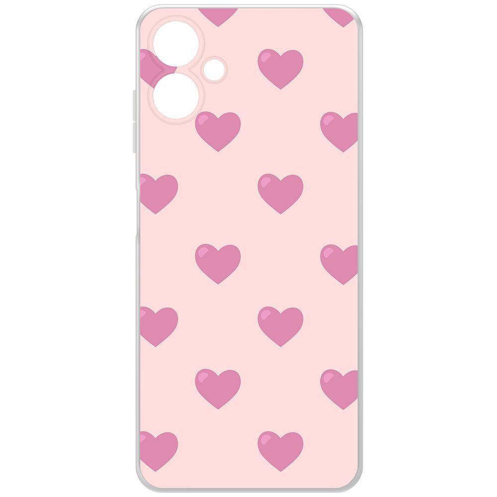 

Чехол-накладка Krutoff Clear Case Пурпурные сердца для Samsung Galaxy A06 (A065), Прозрачный