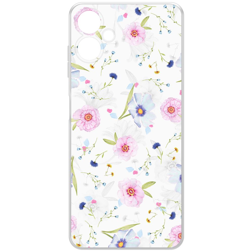 

Чехол-накладка Krutoff Clear Case Цветочный паттерн 3 для Samsung Galaxy A06 (A065), Прозрачный