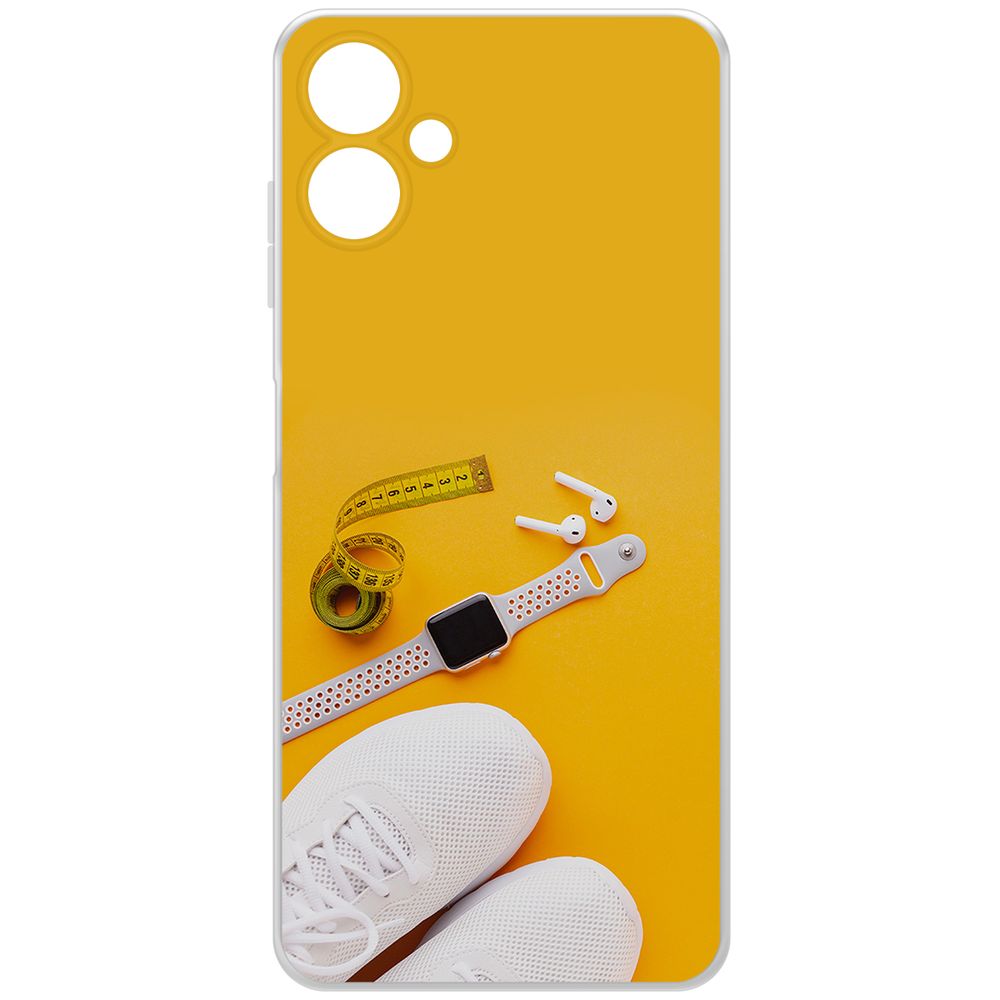 

Чехол-накладка Krutoff Clear Case Кроссовки женские Фитнес для Samsung Galaxy A06 (A065), Прозрачный