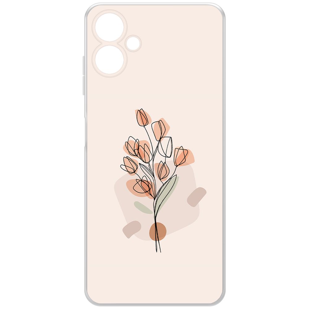 

Чехол-накладка Krutoff Clear Case Букет тюльпанов для Samsung Galaxy A06 (A065), Прозрачный
