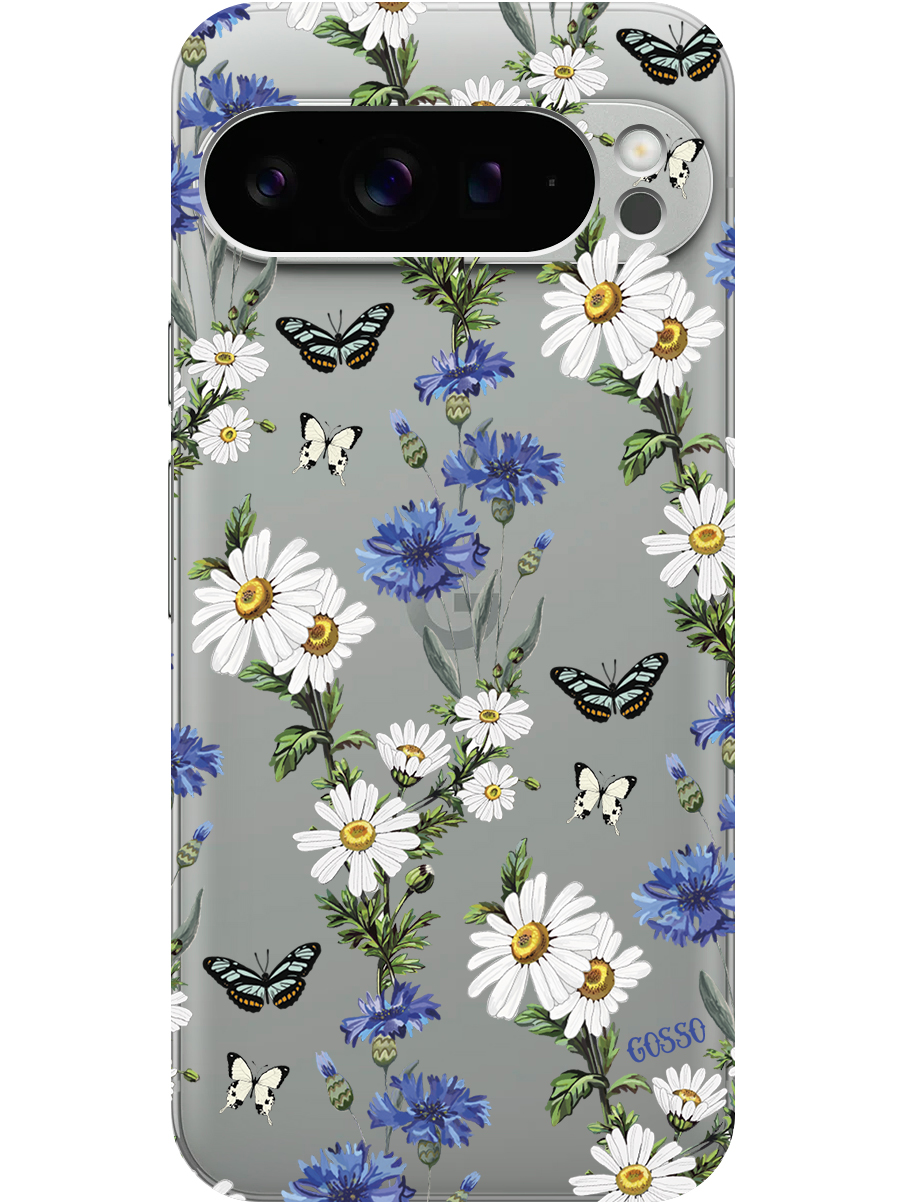

Силиконовый чехол на Google Pixel 9 pro с принтом "Привет, ромашки" прозрачный, Прозрачный;голубой;зеленый, 784810323