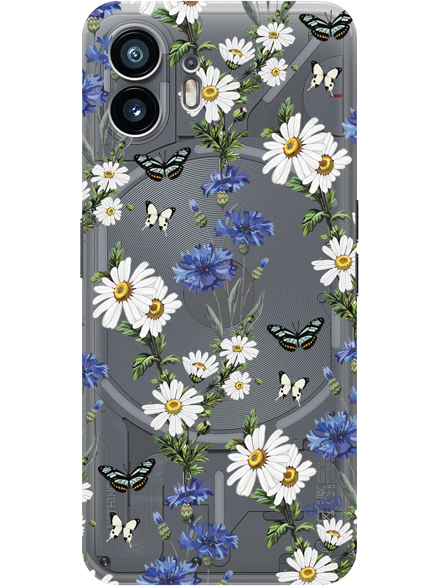

Силиконовый чехол на Nothing Phone (2) с принтом "Привет, ромашки" прозрачный, Прозрачный;голубой;зеленый, 784811523