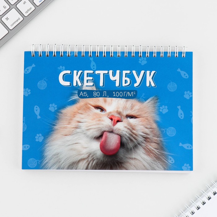 

ArtFox Скетчбук А5, 80 листов твердая обложка «Кот».