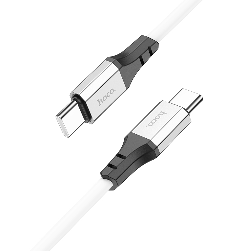 

Кабель Type-C на Type-C, HOCO, X86, 1м, силиконовый, 60W, белый