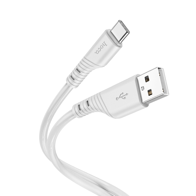 

USB Кабель Type-C, HOCO, X97, 1м, силиконовый, светло-серый