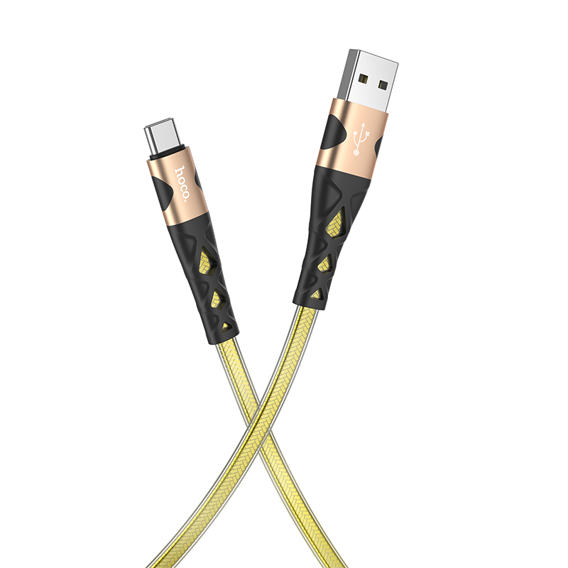 

USB Кабель Type-C, HOCO, U105, 1.2м, золотой