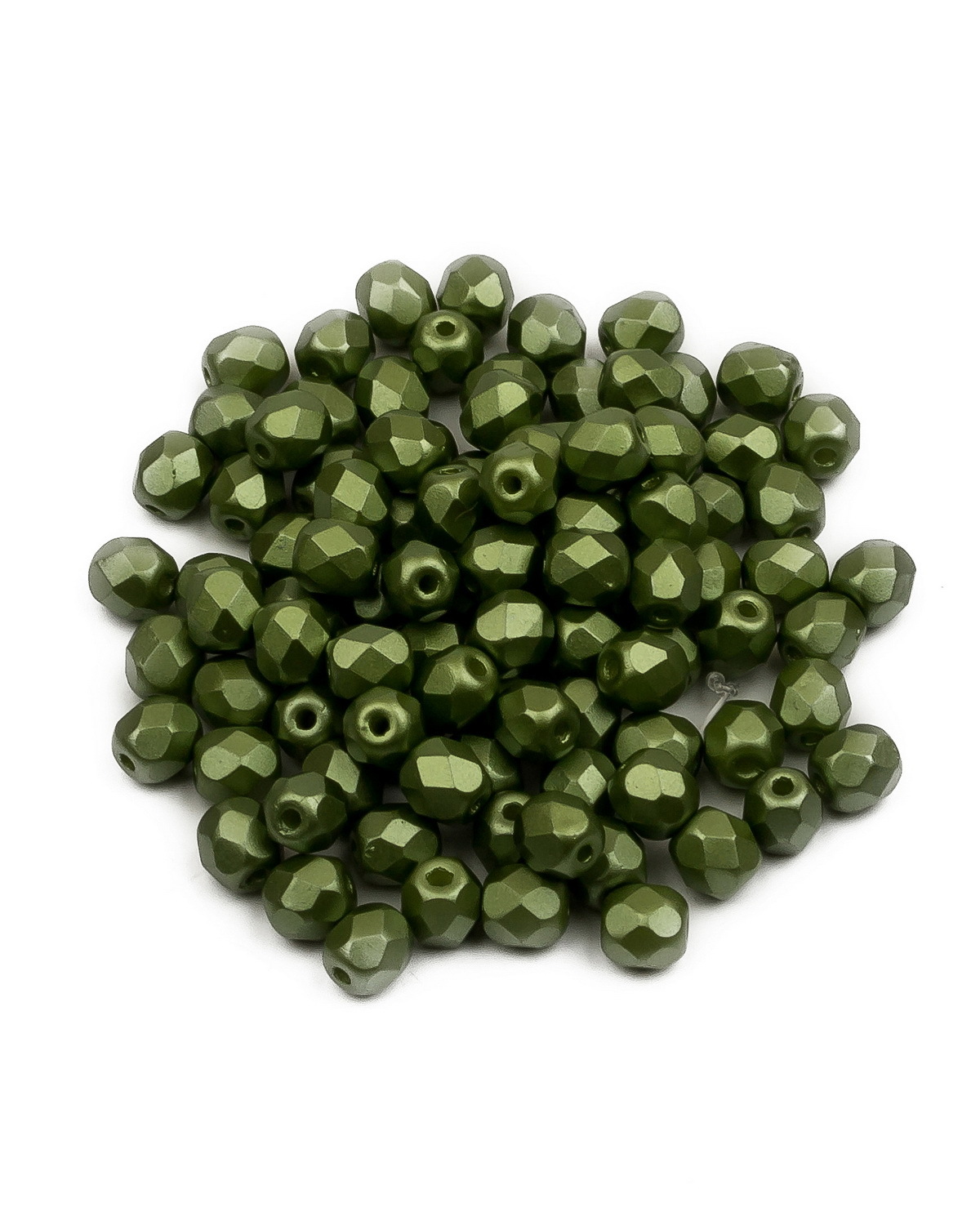 

Стеклянные чешские бусины ганеные круг 4 мм Alabaster Pastel Olivine 100шт, Зеленый, FP-4