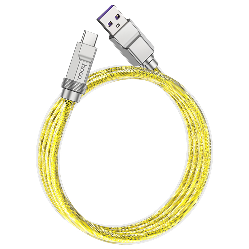 

USB Кабель Type-C, HOCO, U113, 100W, 1м, силиконовый, золотой