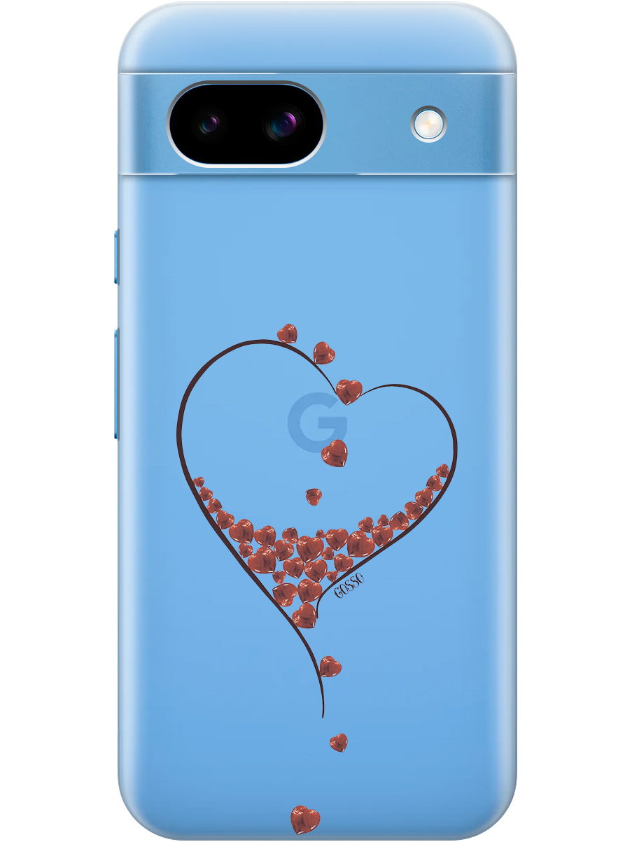 

Силиконовый чехол на Google Pixel 8a с принтом "Маленькие сердечки" прозрачный, Прозрачный;бордовый;черный, 784809191