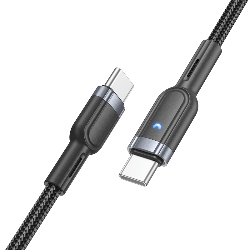 

Кабель Type-C на Type-C, HOCO, U117, 1.2м, 60W, черный