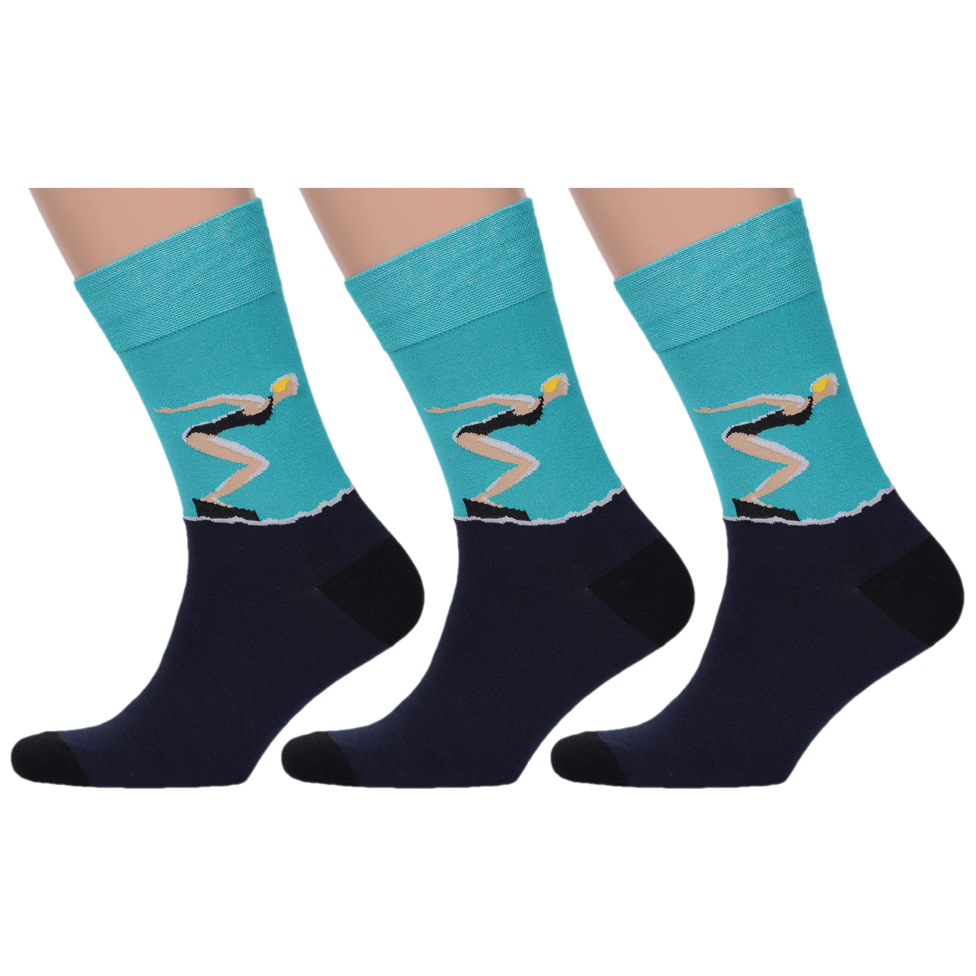 

Комплект носков мужских MoscowSocksClub msk3-М36 разноцветных 27, msk3-М36