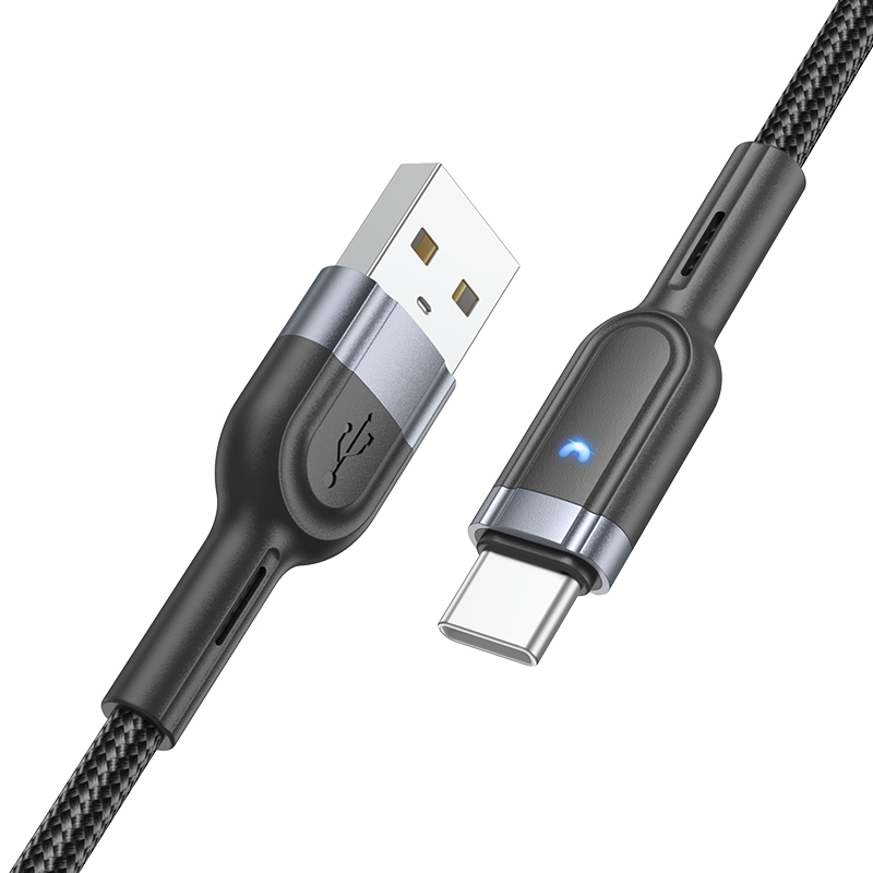 USB Кабель Type-C, HOCO, U117, 1.2м, черный 600014043141