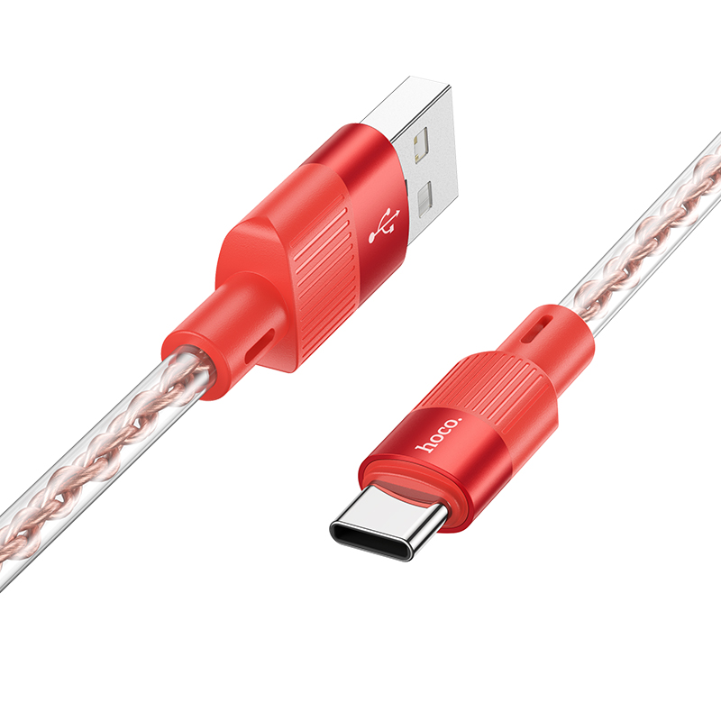 

USB Кабель Type-C, HOCO, X99, 1м, силиконовый, красный