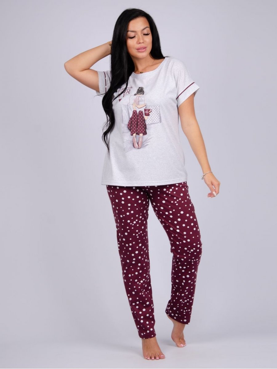 Пижама женская Ромашка+ 29870 разноцветная 46 RU