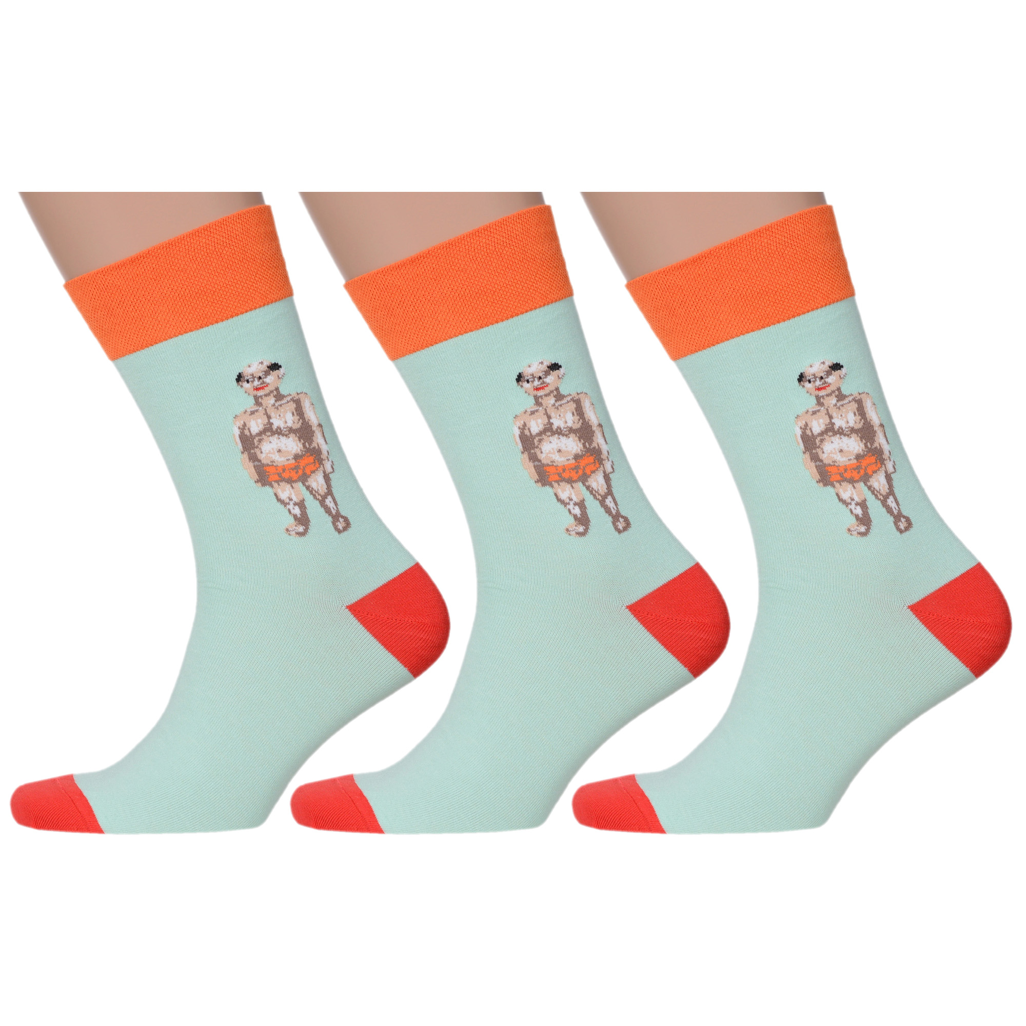 Комплект носков мужских MoscowSocksClub msk3-М28 бирюзовых 29