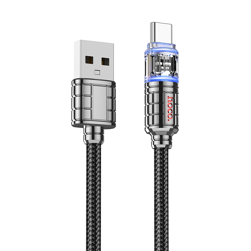 

USB Кабель Type-C, HOCO, U122, 1.2м, черный