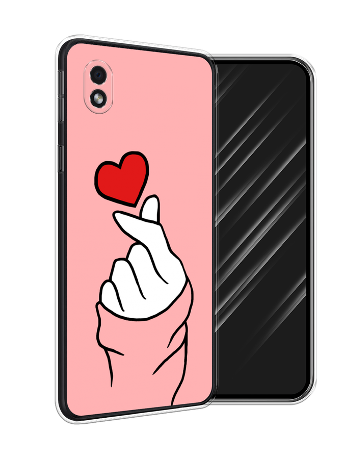 

Чехол Awog на Samsung Galaxy A01 Core / Самсунг A01 Core "Милое сердечко", Белый;красный;черный, 2101250-7