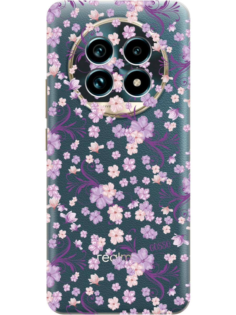 

Силиконовый чехол на Realme 13 Pro+ с принтом "Лиловые цветы" прозрачный, Прозрачный;фиолетовый, 784808521