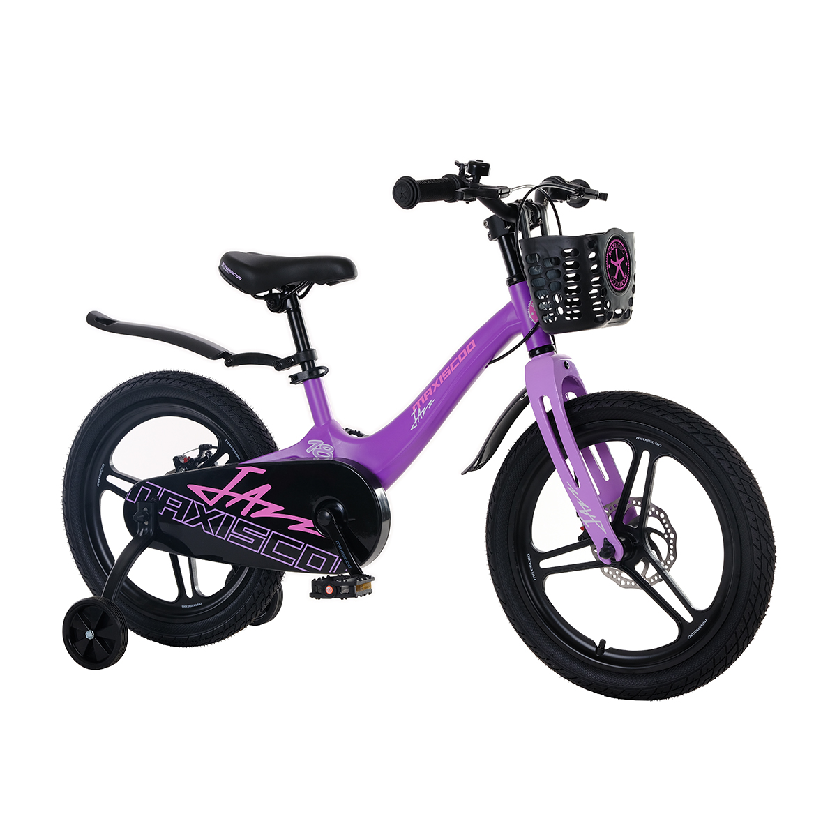 Велосипед детский двухколесный Maxiscoo Jazz 18 Pro 2024 фиолетовый матовый детский двухколесный велосипед maxiscoo cosmic deluxe 14 розовый литые диски 2023