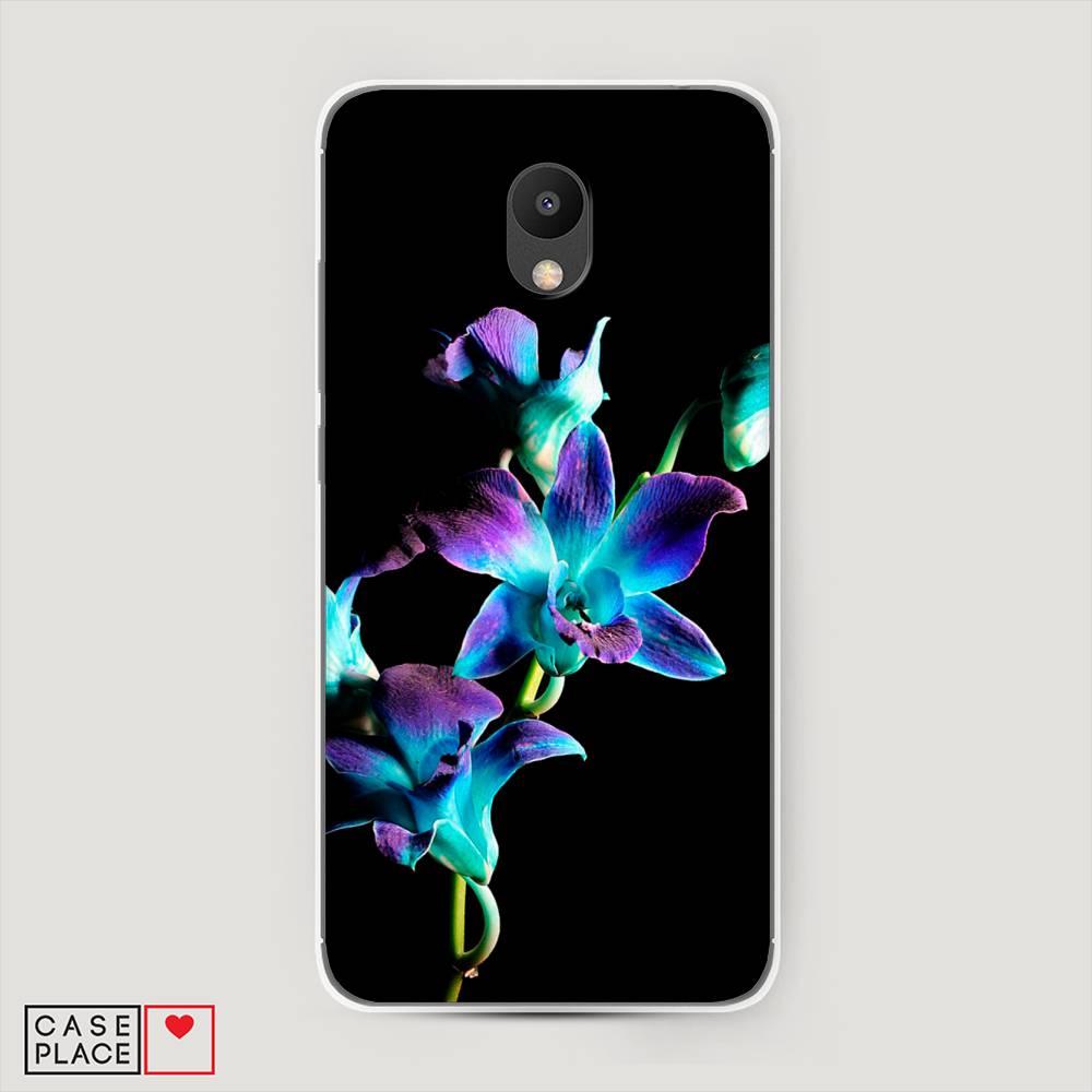 

Чехол Awog на Meizu M6 "Синий цветок на черном", Черный;голубой;синий, 72050-8