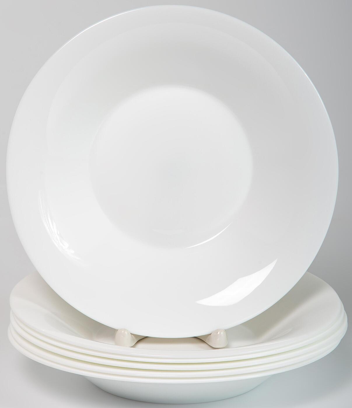 Набор тарелок глубоких Olaff Белая 6 штук 22 см 197-21011-6