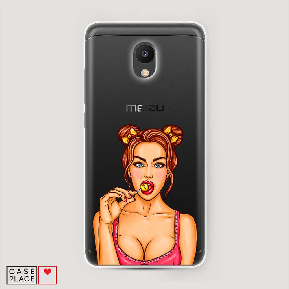 

Чехол Awog на Meizu M6 "Вкусный леденец", Бежевый;коричневый;розовый