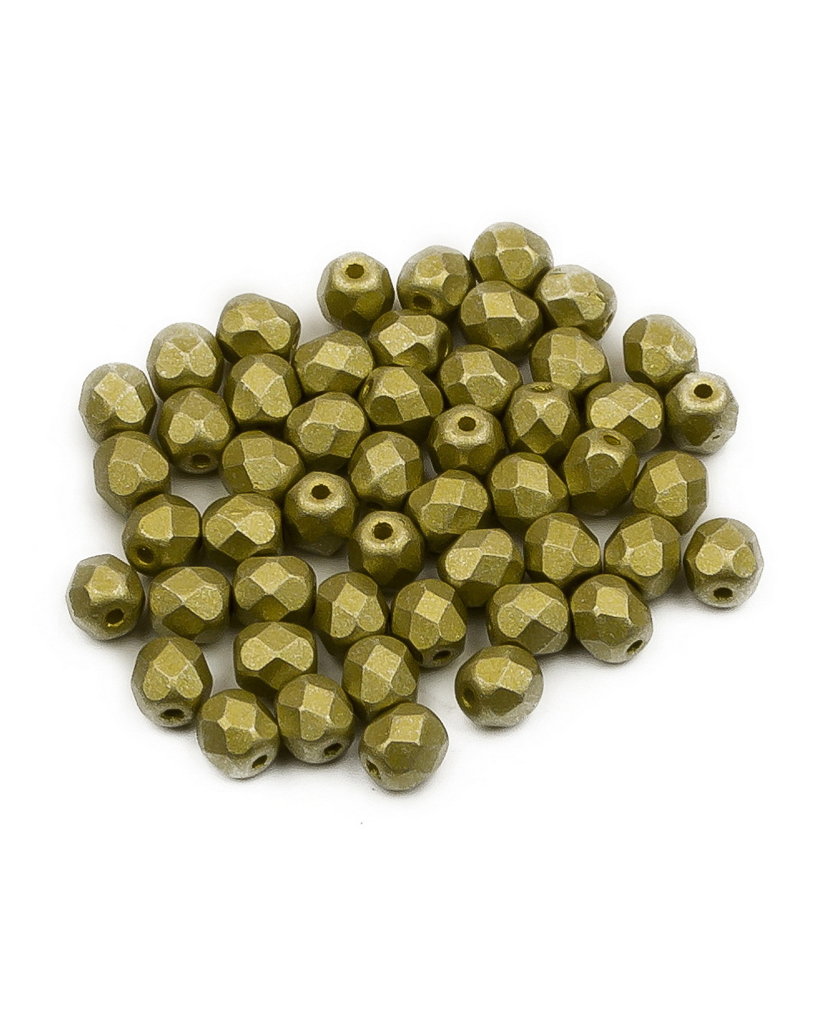 

Стеклянные чешские бусины ганеные круг 4 мм Alabaster Metallic Lime 50шт, Зеленый, FP-4