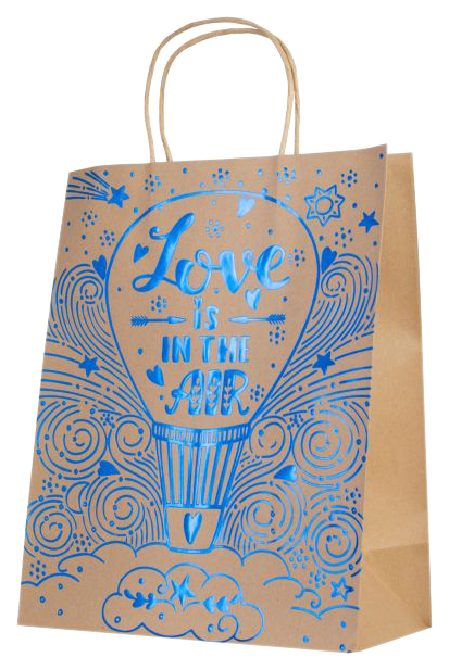 

Пакет подарочный MAGIC HOME Love balloon крафтовый 26 х 32 х 10 см в ассортименте