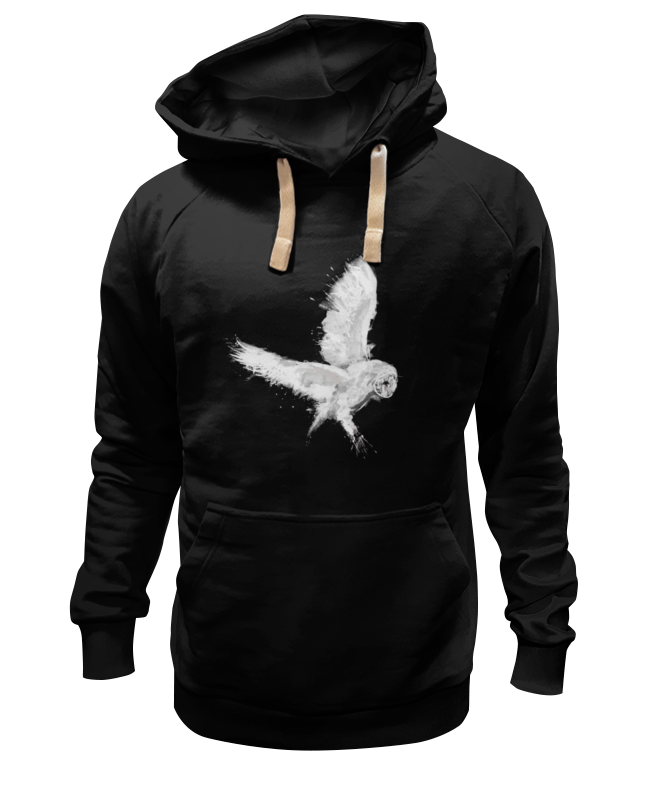 

Толстовка унисекс Printio Белая сова черная 3XL, Черный, Белая сова