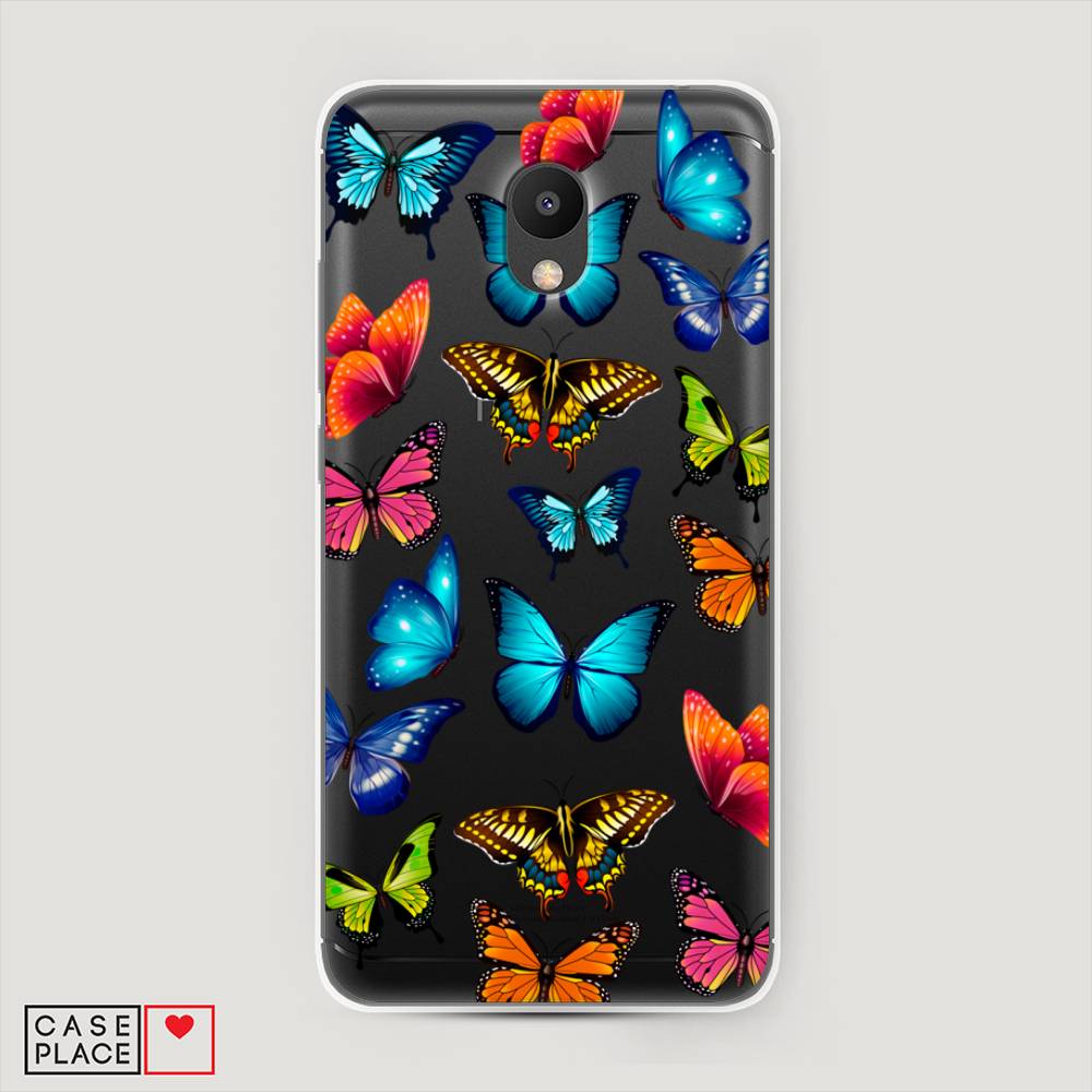 фото Чехол awog "разные бабочки" для meizu m6