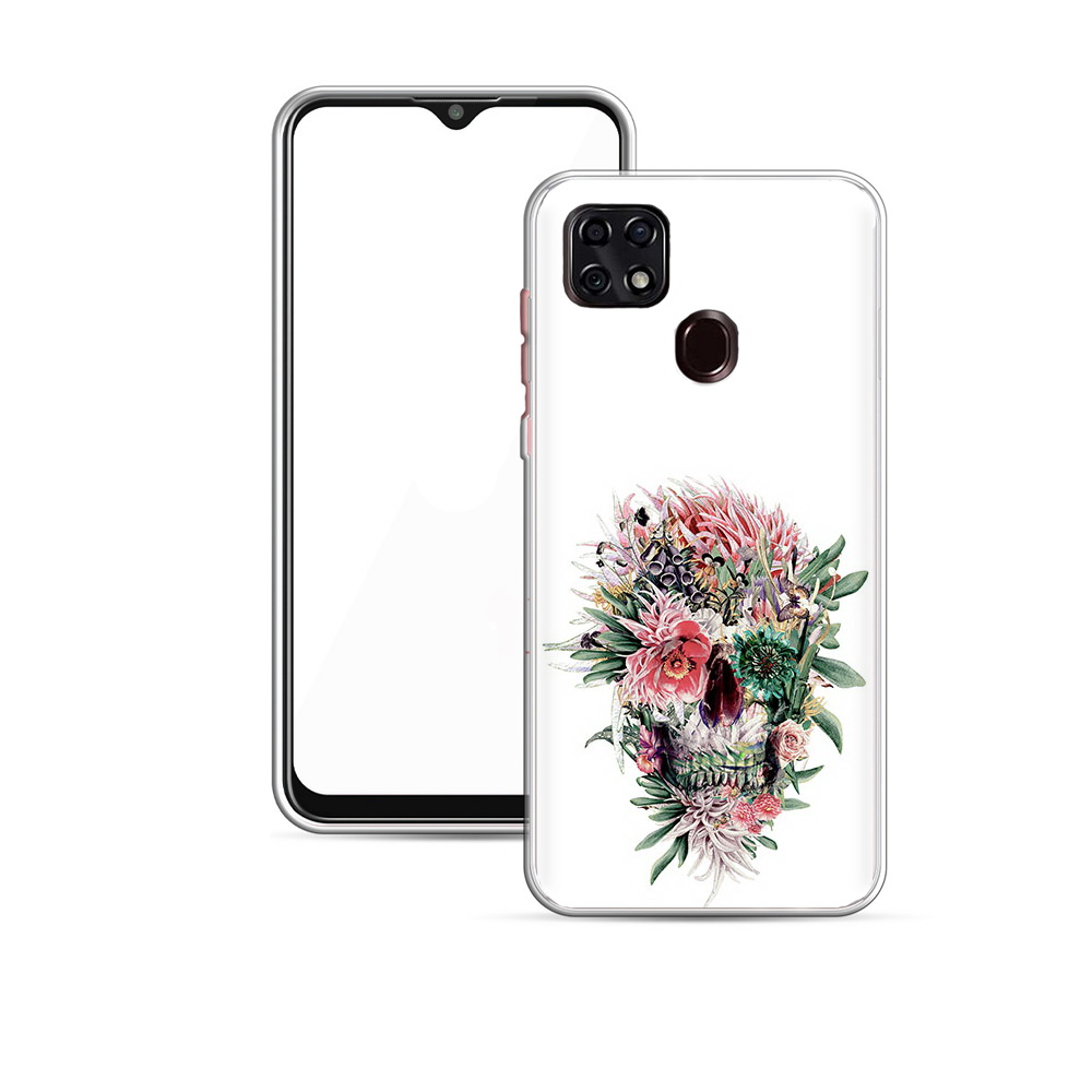 

Чехол MyPads Tocco для ZTE V2020 череп из цветов (PT226946.457.677), Прозрачный, Tocco