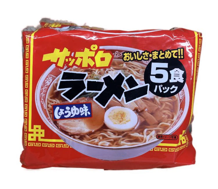 

Лапша быстрого приготовления Sunaoshi с супом Sapporo Soy Ramen, 82 г, 5 шт