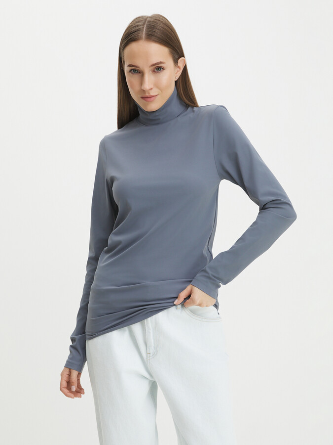 

Водолазка женская Maison David MLW24-80 серая 2XL, Серый, MLW24-80