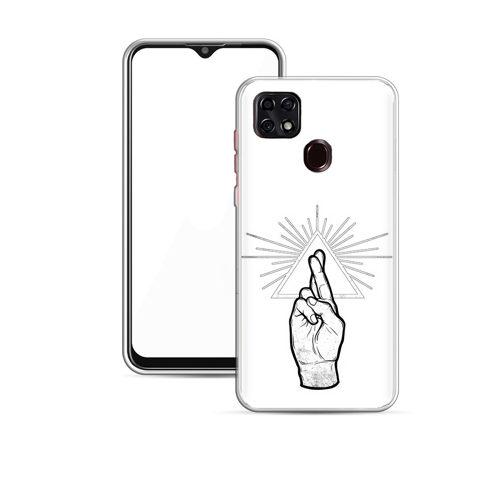 Чехол MyPads Tocco для ZTE V2020 черно белая рука (PT226946.457.681)