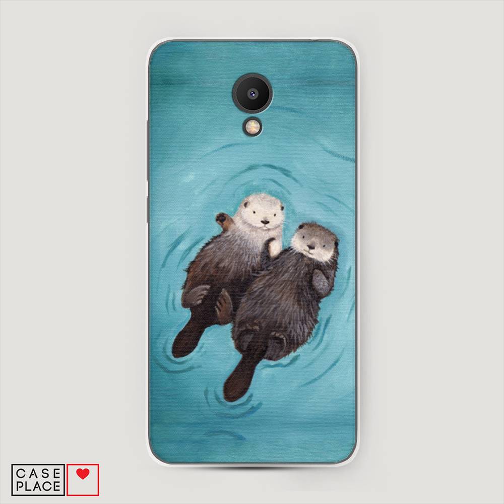 

Чехол Awog на Meizu M6S "Парочка бобров", Голубой, 72450-10
