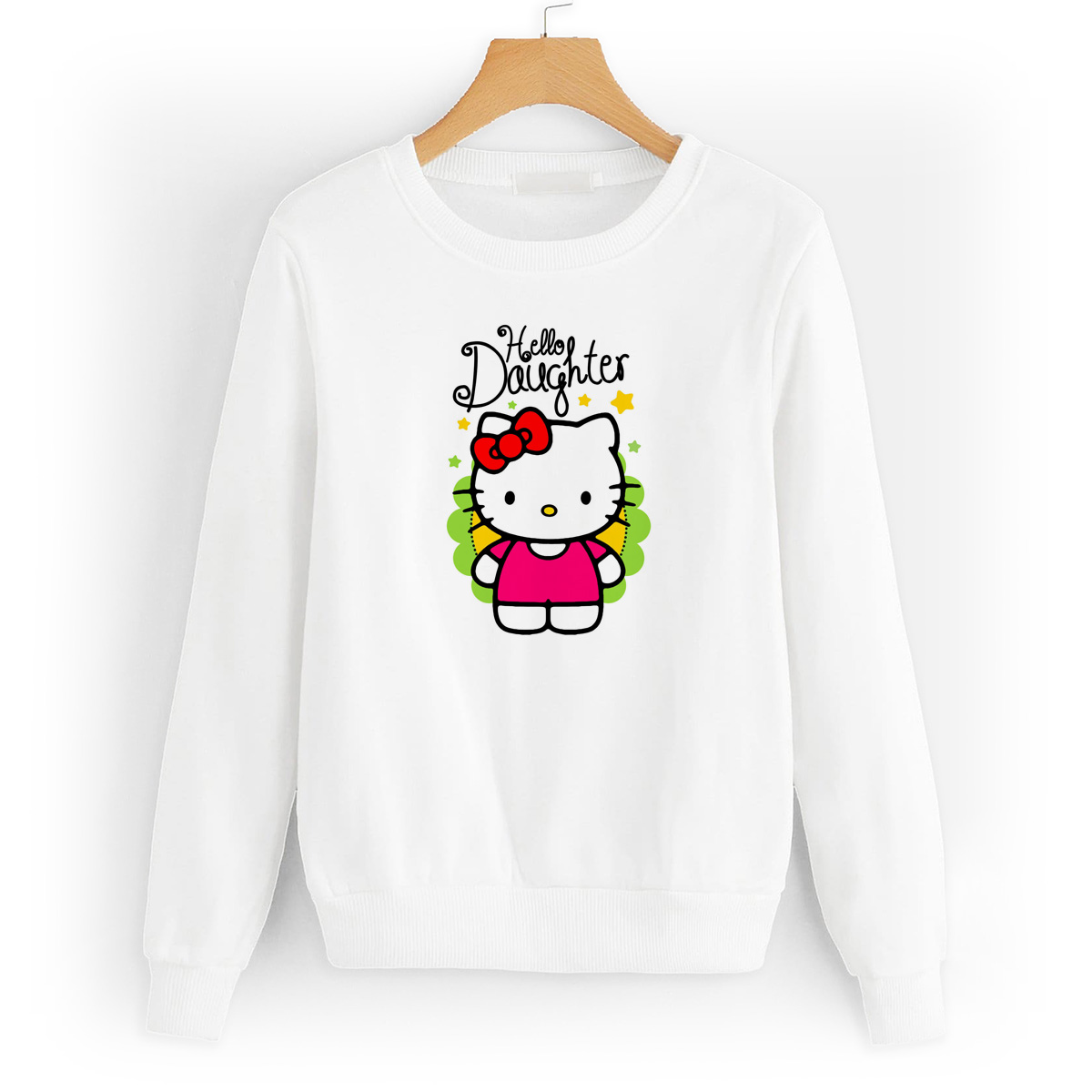 

Свитшот белый CoolPodarok Hello Daughter, 4W043736