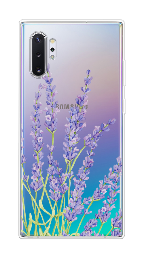 

Чехол на Samsung Galaxy Note 10 Plus "Лавандовые стебли", Фиолетовый;зеленый, 28550-1
