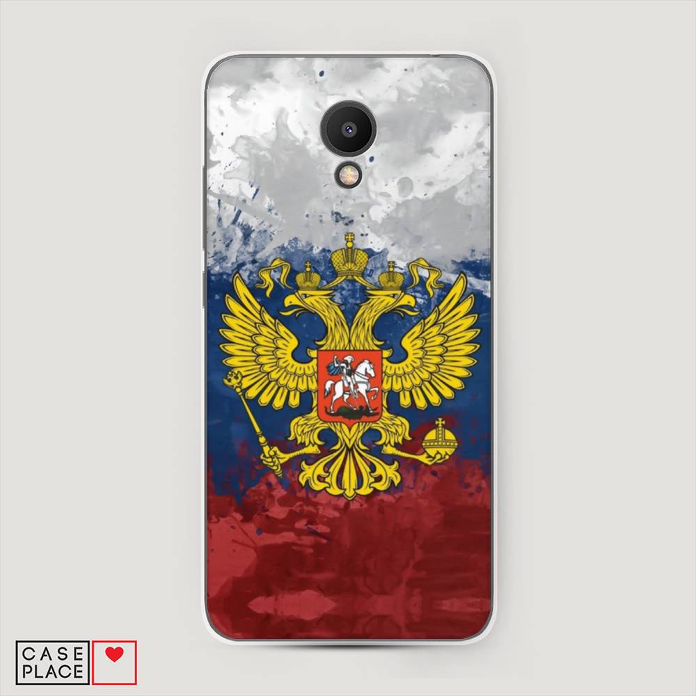 

Чехол Awog на Meizu M6S "РФ", Белый;синий;красный, 72450-5